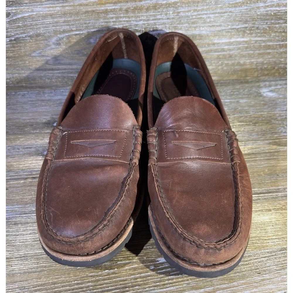Filson Uplander Sebago Penny Loafers Brown Leather Vibram Men's Size 11.5 D RARE